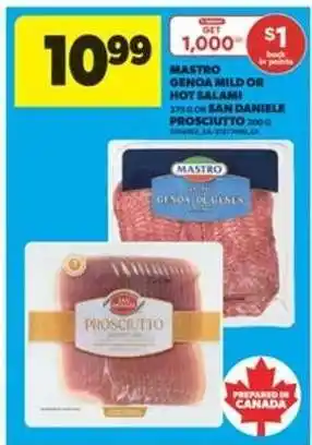 Real Canadian Superstore Mastro Genoa Mild or Hot Salami / San Daniele Prosciutto offer