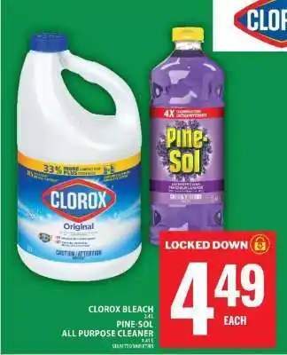 Food Basics Clorox Bleach / Pine-Sol All Purpose Cleaner offer