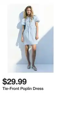 H&M Tie-Front Poplin Dress offer