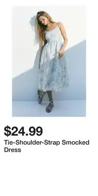 H&M Tie-Shoulder-Strap Smocked Dress offer