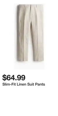 H&M Slim-Fit Linen Suit Pants offer
