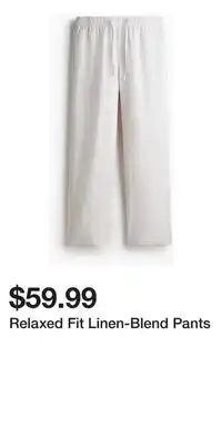 H&M Relaxed Fit Linen-Blend Pants offer