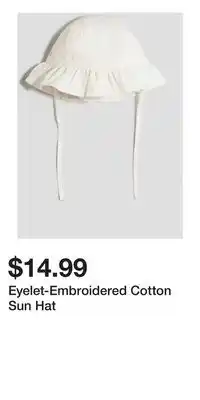 H&M Eyelet-Embroidered Cotton Sun Hat offer