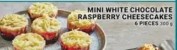 M & M Food Market MINI WHITE CHOCOLATE RASPBERRY CHEESECAKES offer