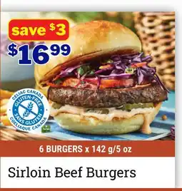 M & M Food Market Sirloin Beef Burgers offer