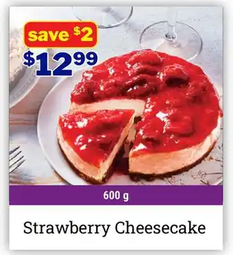 M & M Food Market Strawberry Cheesecake offer