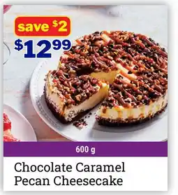 M & M Food Market Chocolate Caramel Pecan Cheesecake offer
