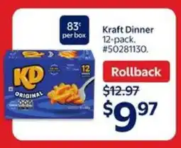 Walmart Kraft Dinner 12-Pack offer