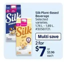 Walmart Silk Plant-Based Beverage offer