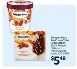 Walmart Häagen-Dazs Ice Cream Tubs or Novelties offer