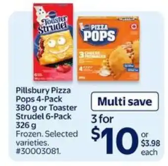 Walmart Pillsbury Pizza Pops 4-Pack or Toaster Strudel 6-Pack offer
