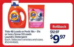 Walmart Tide Laundry Detergent offer