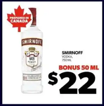 Real Canadian Liquorstore Smirnoff Vodka offer