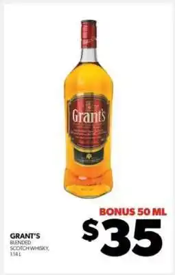 Real Canadian Liquorstore GRANT'S offer