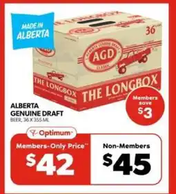 Real Canadian Liquorstore ALBERTA GENUINE DRAFT offer