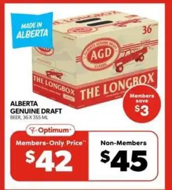 Real Canadian Liquorstore ALBERTA GENUINE DRAFT offer