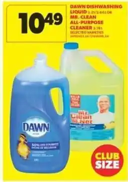 Real Canadian Superstore Dawn Dishwashing Liquid or Mr. Clean All-Purpose Cleaner offer