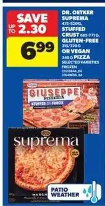 Real Canadian Superstore Dr. Oetker Suprema, Stuffed Crust, Gluten-Free or Vegan Pizza offer