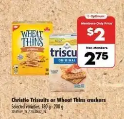 Real Canadian Superstore Christie Triscuits or Wheat Thins crackers offer