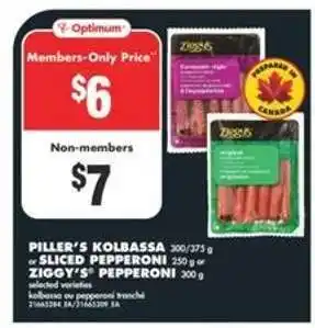 No Frills Piller's Kolbassa or Sliced Pepperoni or Ziggy's Pepperoni offer