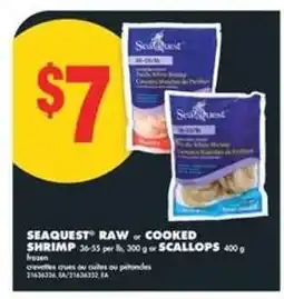 No Frills SEAQUEST RAW or COOKED SHRIMP or SCALLOPS offer