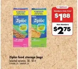 No Frills ZIPLOC FOOD STORAGE BAGS offer