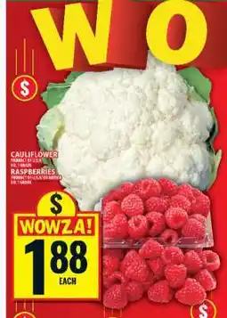 Food Basics Cauliflower and Raspberries offer