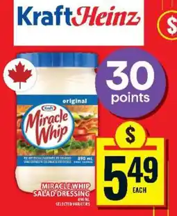 Food Basics Kraft Heinz Miracle Whip Salad Dressing offer