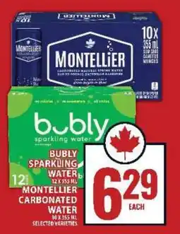 Food Basics Bubly Sparkling Water & Montellier Carbonated Water offer