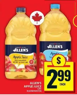 Food Basics ALLEN’S APPLE JUICE offer