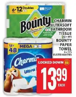 Food Basics Charmin UltraSoft Bathroom Tissue & Bounty Paper Towel offer