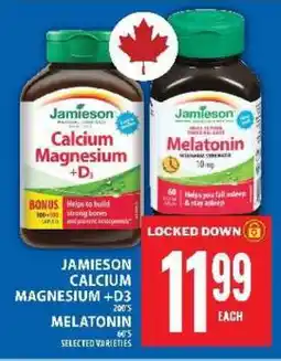 Food Basics Jamieson Calcium Magnesium + D3 & Melatonin offer