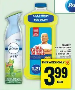 Food Basics Febreze Air Freshener / Mr. Clean Disinfectant offer