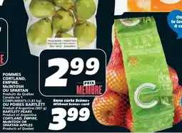 IGA Barlett Pears or Spartan Apples offer