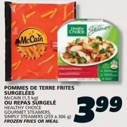 IGA Mccain or healthy choice gourmet steamers offer