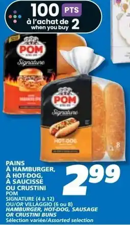 IGA POM Signature or Villaggio Hamburger and Hotdog Sausage offer