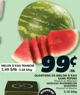 IGA Seedless watermelon quarters offer
