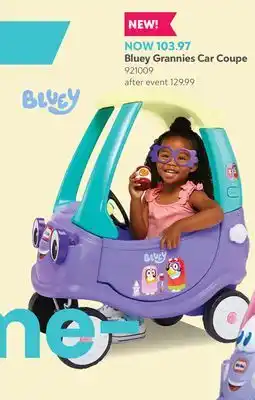 Toys R us Bluey Grannies Car Coupe offer