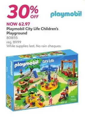 Toys R us Playmobil City Life Children's Playground offer