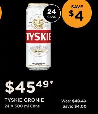 The Beer Store TYSKIE GRONIE offer