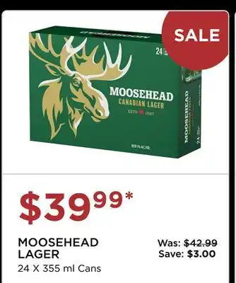 The Beer Store MOOSEHEAD LAGER offer