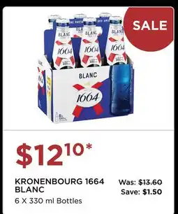 The Beer Store KRONENBOURG 1664 BLANC offer