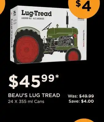 The Beer Store BEAU'S LUG TREAD offer
