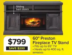 Leon's Preston 59.75 Fireplace TV Stand - Charcoal offer