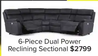 Leon's Haven 6-Piece Dual Power Reclining Sectional - Grey offer