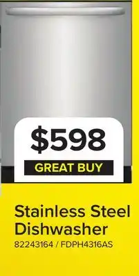 Leon's Frigidaire 24 Stainless Steel Built-In Dishwasher - FDPH4316AS offer