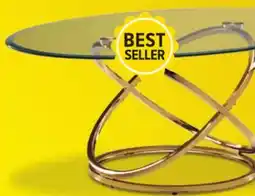 Leon's Axis 48 Coffee Table - Glass and Gold offer