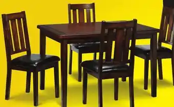 Leon's Boyd 5-Piece Dining Set - Dark Brown Cherry offer