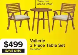 Leon's Vallerie 3-Piece Outdoor Table and Chairs Set - Brown offer