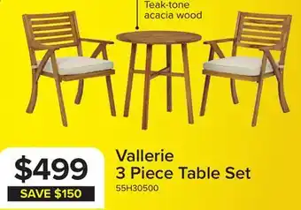 Leon's Vallerie 3-Piece Outdoor Table and Chairs Set - Brown offer